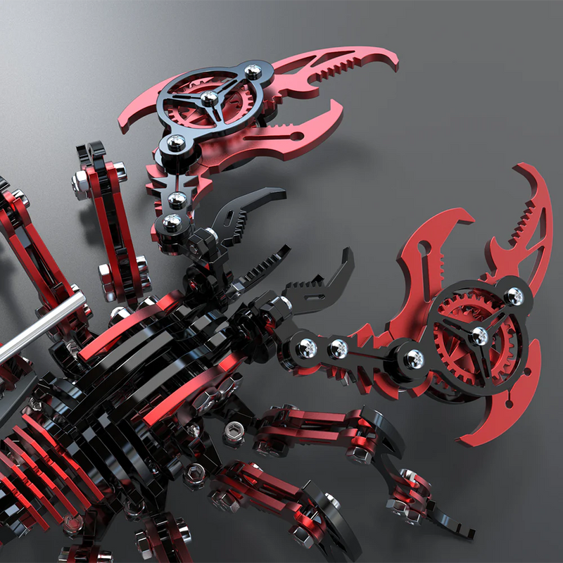 3D Mechanical Scorpion Metal Puzzle Red Black Model Kit